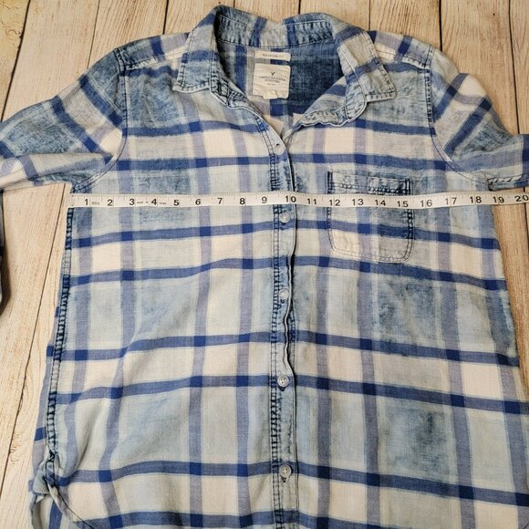 Upcycled Pink Floyd Band Tee Plaid Shirt, size medium - Picture 6 of 7